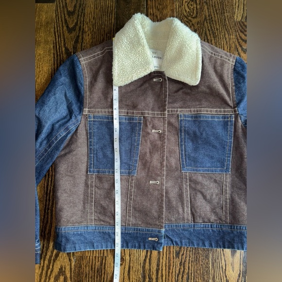 Colovos Multi Fleck Color block, Jacket Brown and Blue Women size Large - Picture 10 of 12